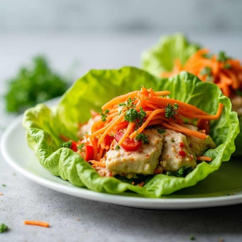 Spicy Sriracha Tuna Lettuce Wraps