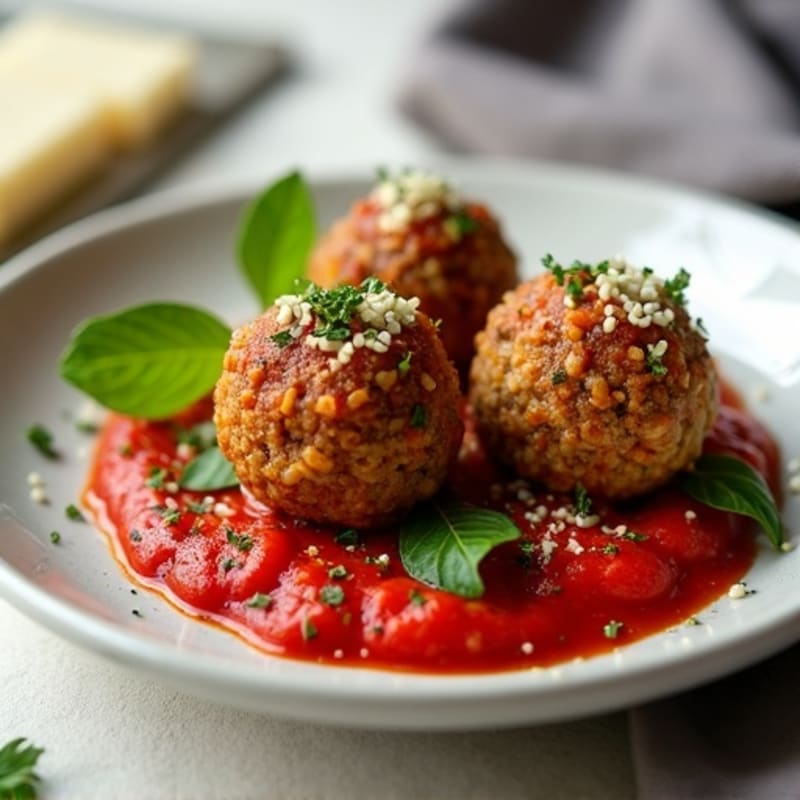 Herb-Spiced Lentil Meatballs with Marinara