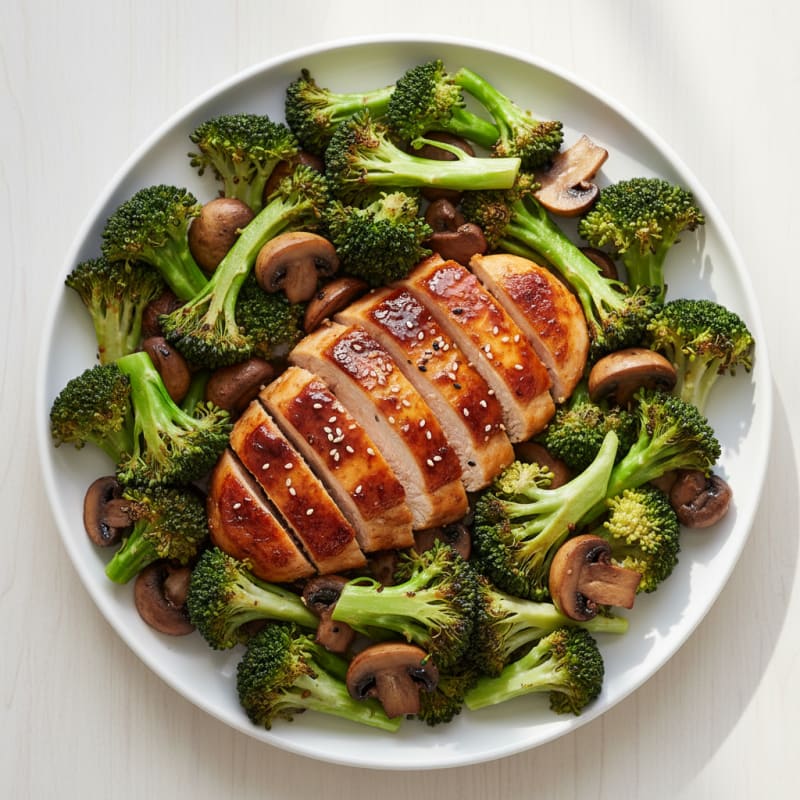 Umami Glazed Chicken with Roasted Harvest Vegetables