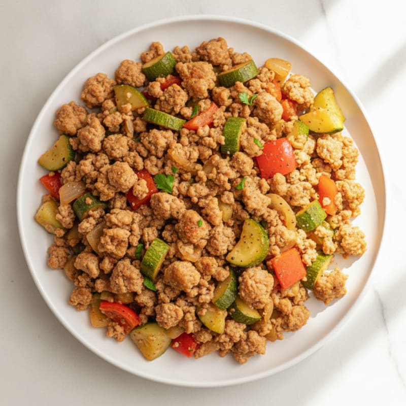 15-Minute Ground Turkey and Vegetable Skillet