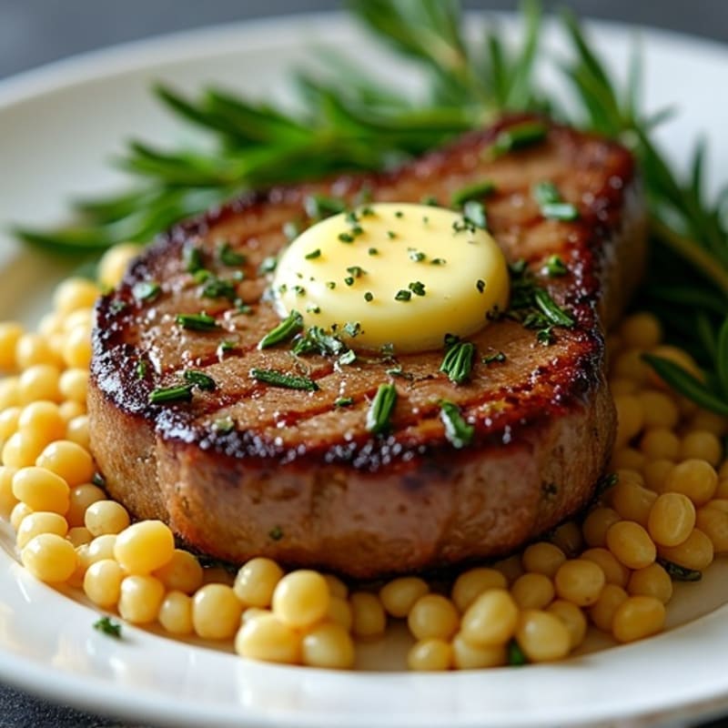 Herb-Crusted Pan-Seared Steak with Garlic Butter