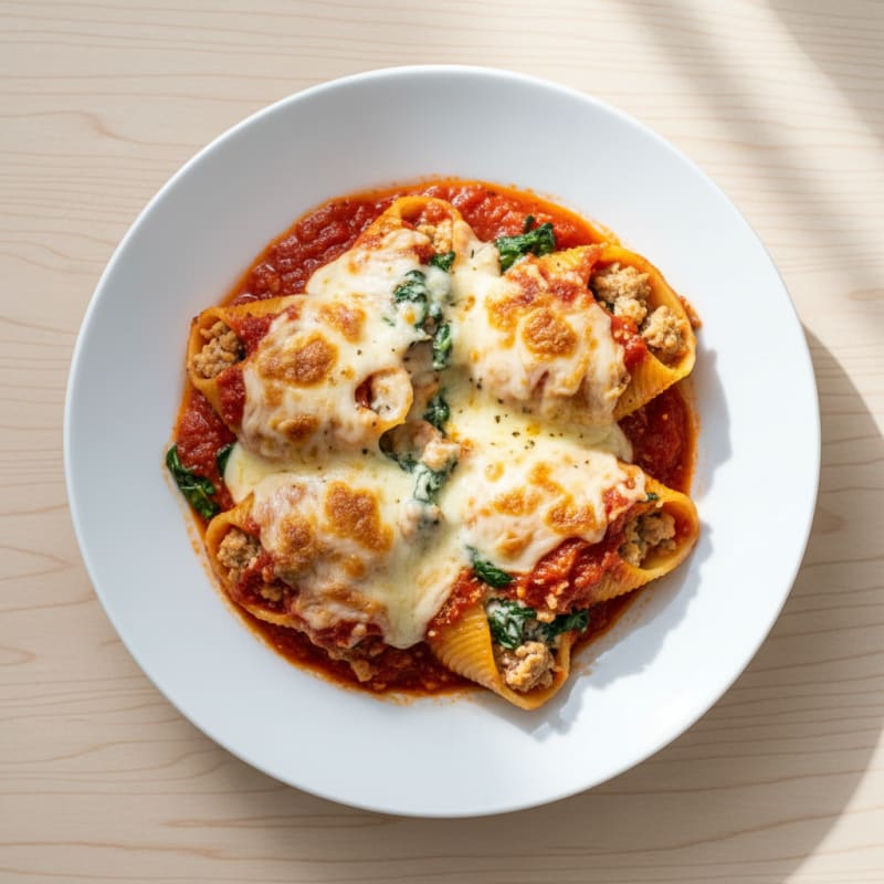 Creamy Ricotta & Spinach Stuffed Shells