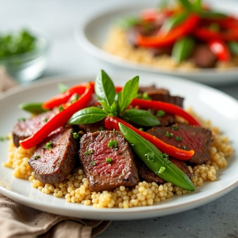 Beef Seared with Savory-Sweet Garlic-Ginger