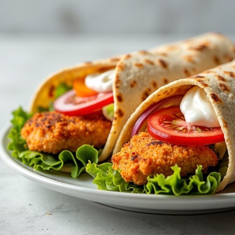 Crispy Buffalo Chicken Wraps with Fresh Veggies
