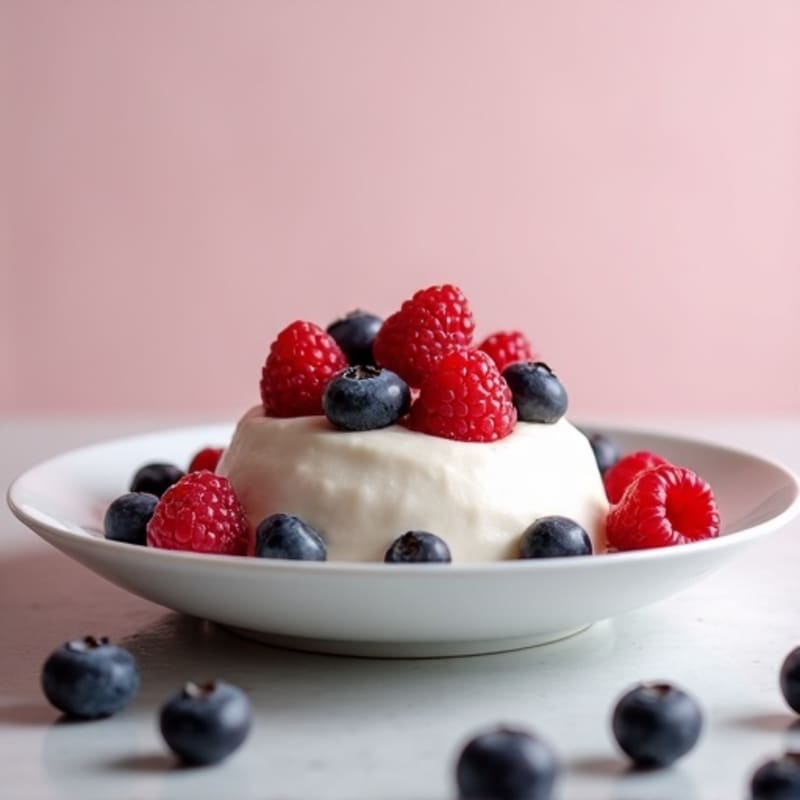 Greek Yogurt Protein Mousse with Mixed Berries