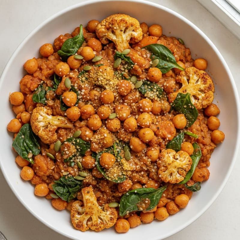 Roasted Vegetable and Chickpea Curry