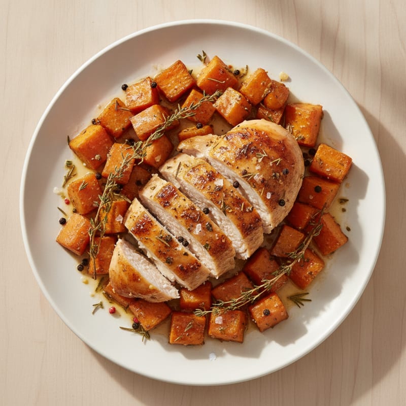 Garlic Herb Roasted Chicken with Root Vegetables