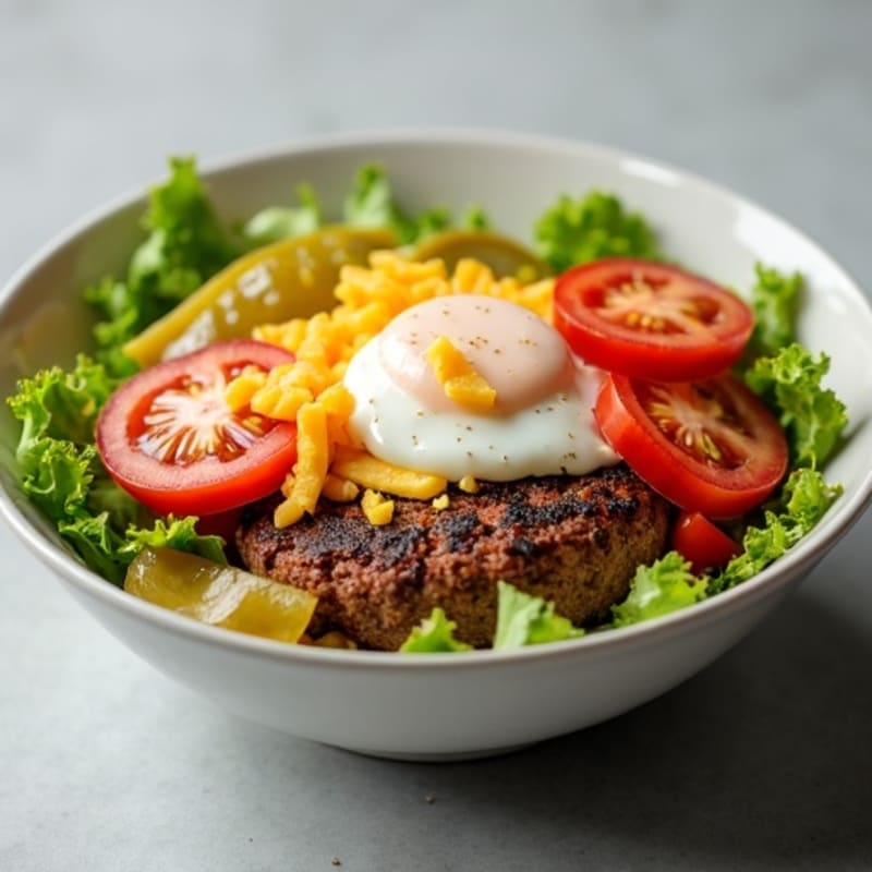 Protein-Packed Lean Ground Beef Big Mac Bowl