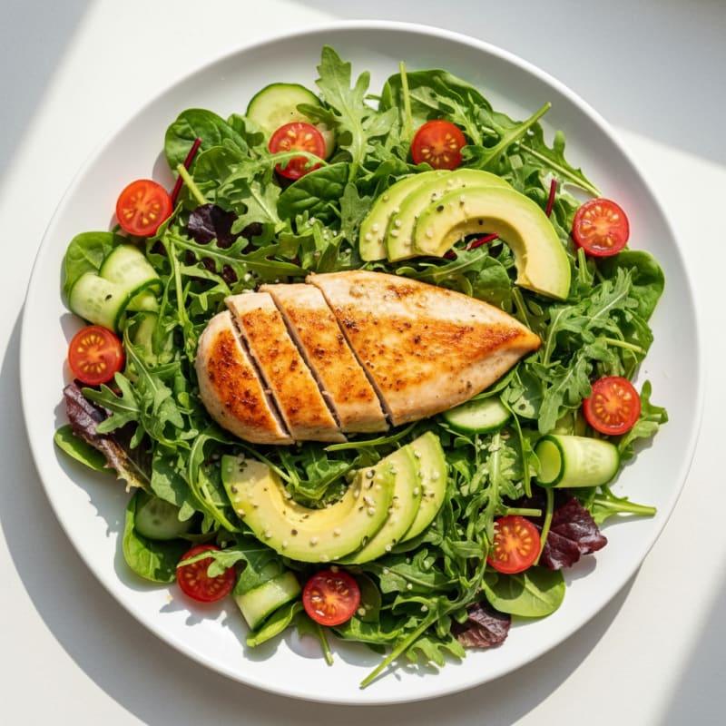 Seared Chicken and Mixed Greens Salad