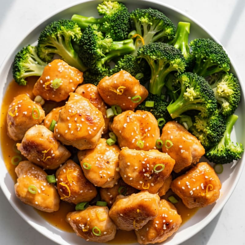 Baked Orange Chicken with Broccoli