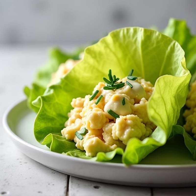Creamy Egg Salad Lettuce Wraps