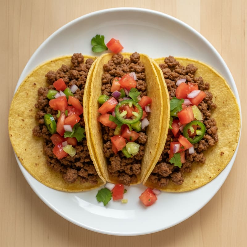 Ground Beef Tacos with Fresh Salsa
