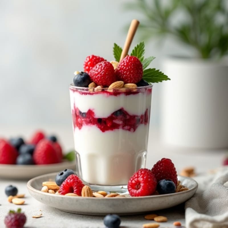Creamy Greek Yogurt Protein Parfait with Mixed Berries