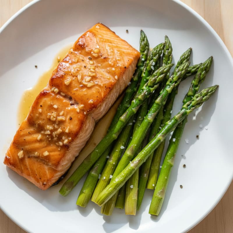 Teriyaki Glazed Salmon with Roasted Asparagus