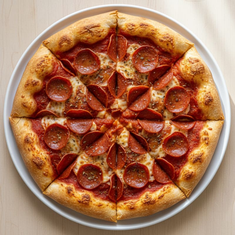 Crispy Pepperoni Stuffed Crust Pizza