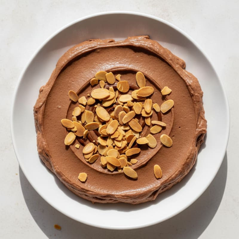 Silky Chocolate Protein Pudding with Toasted Almonds