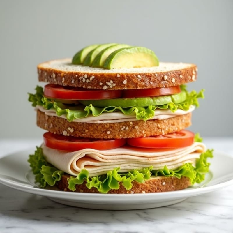 Stacked Turkey Club with Fresh Avocado