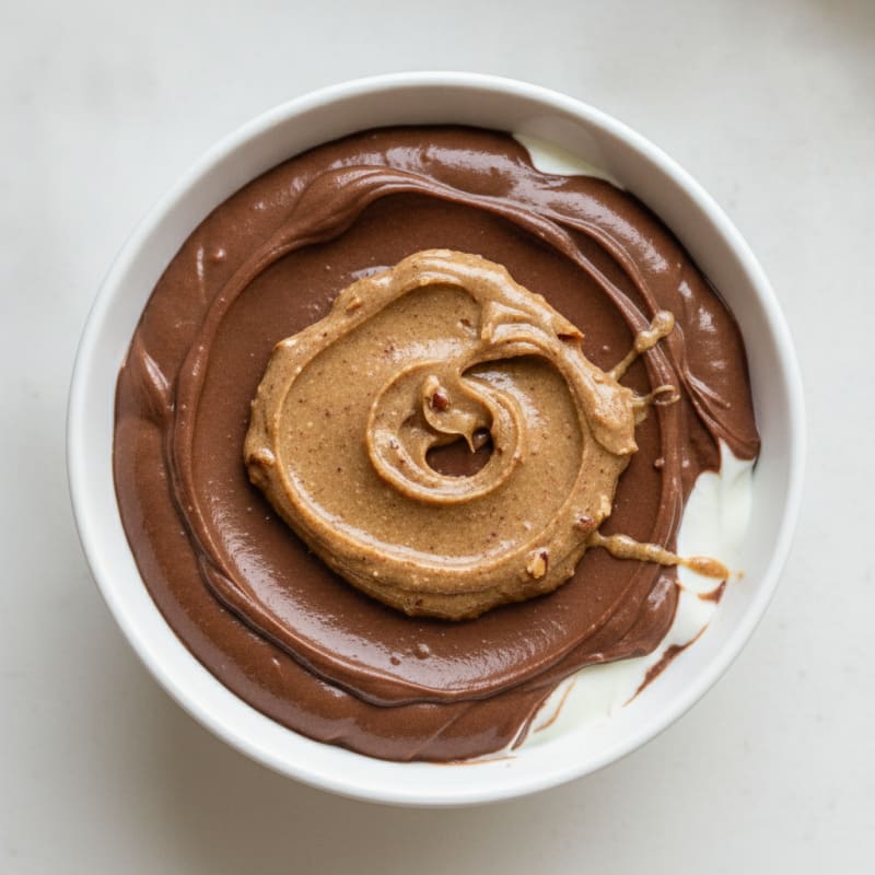 Silky Chocolate Protein Pudding with Almond Butter