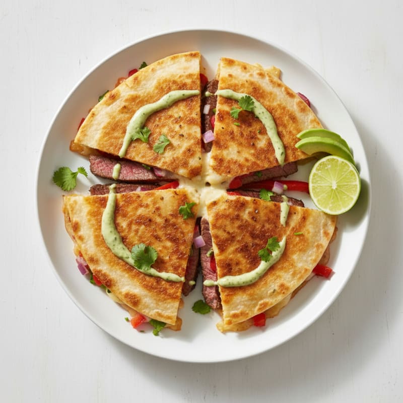 Crispy Chili-Lime Steak Quesadillas