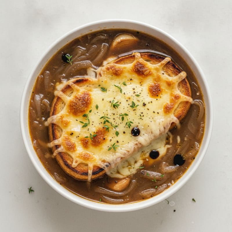 Classic French Onion Soup with Gruyère