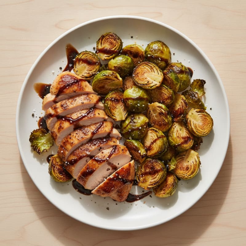 Roasted Brussels Sprouts with Balsamic Glaze