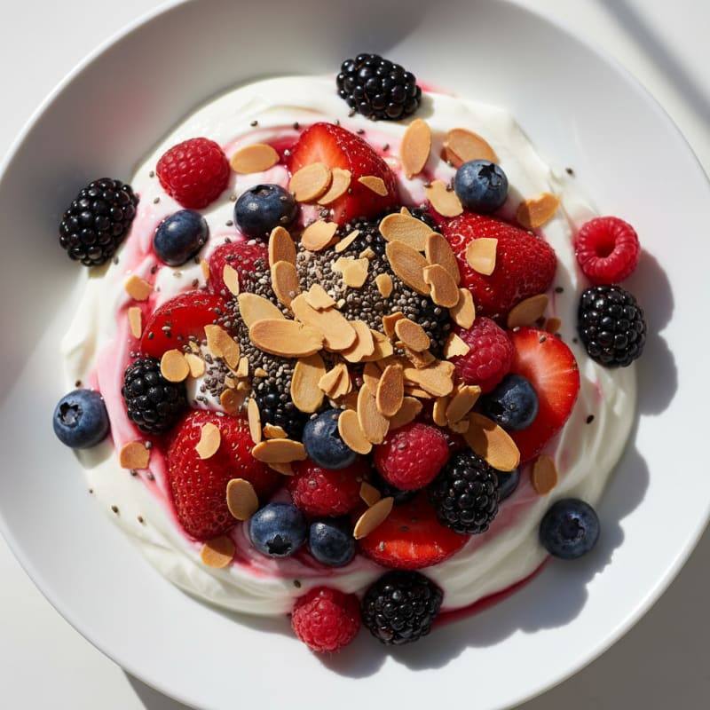 Creamy Greek Yogurt Protein Parfait with Mixed Berries