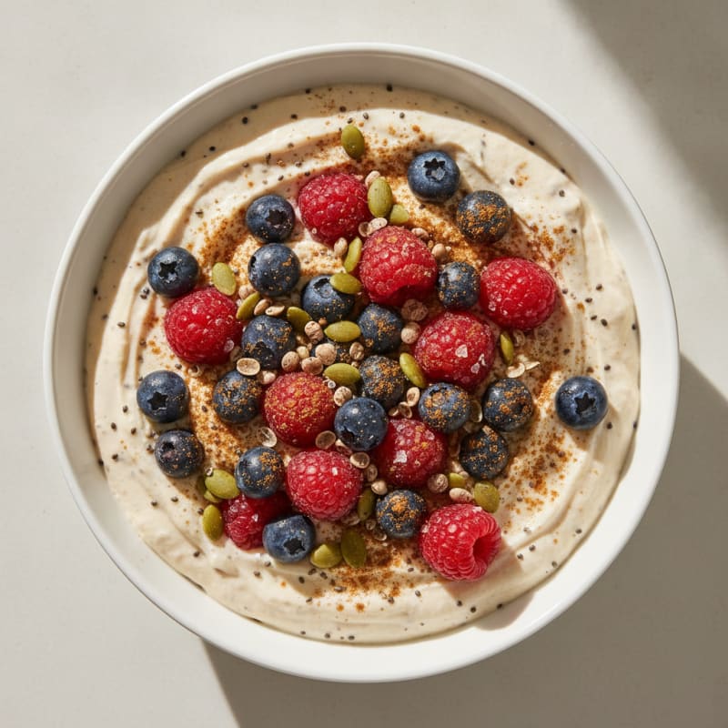 High-Protein Mixed Berry and Seed Bowl