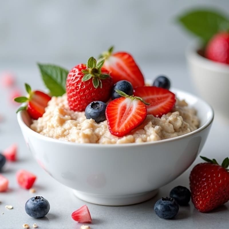 Creamy Protein Oatmeal with Fresh Berries