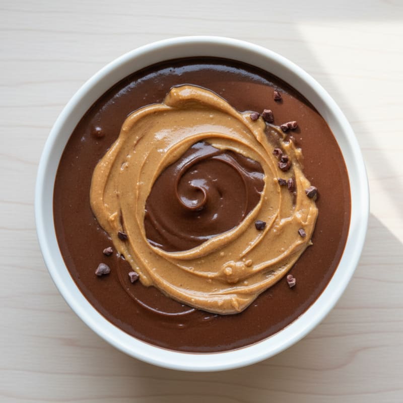 Silky Chocolate Protein Pudding with Peanut Butter Swirl