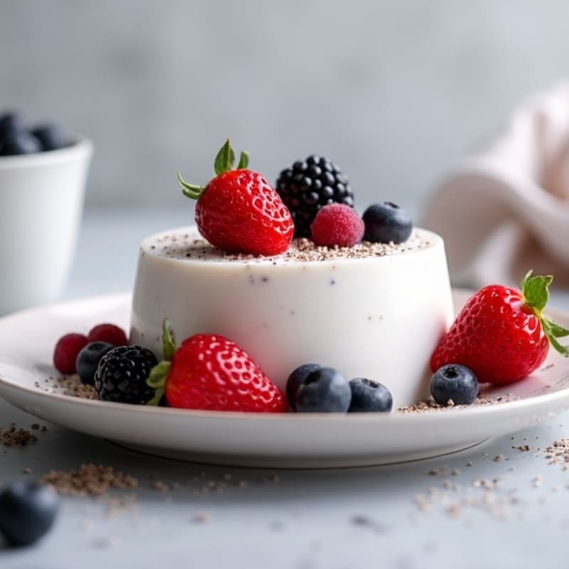 Greek Yogurt Protein Mousse with Mixed Berries