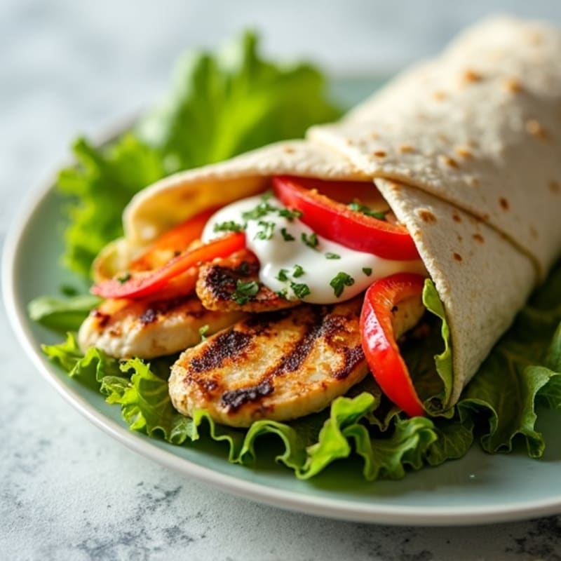 Herb-Grilled Chicken and Crispy Veggie Wrap