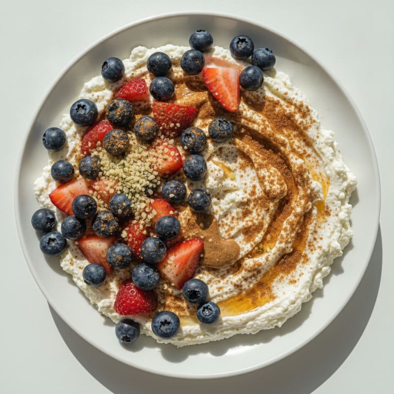 Whipped Cottage Cheese with Berries