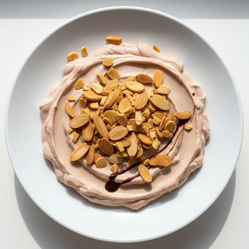 Silky Greek Yogurt Protein Pudding with Almonds