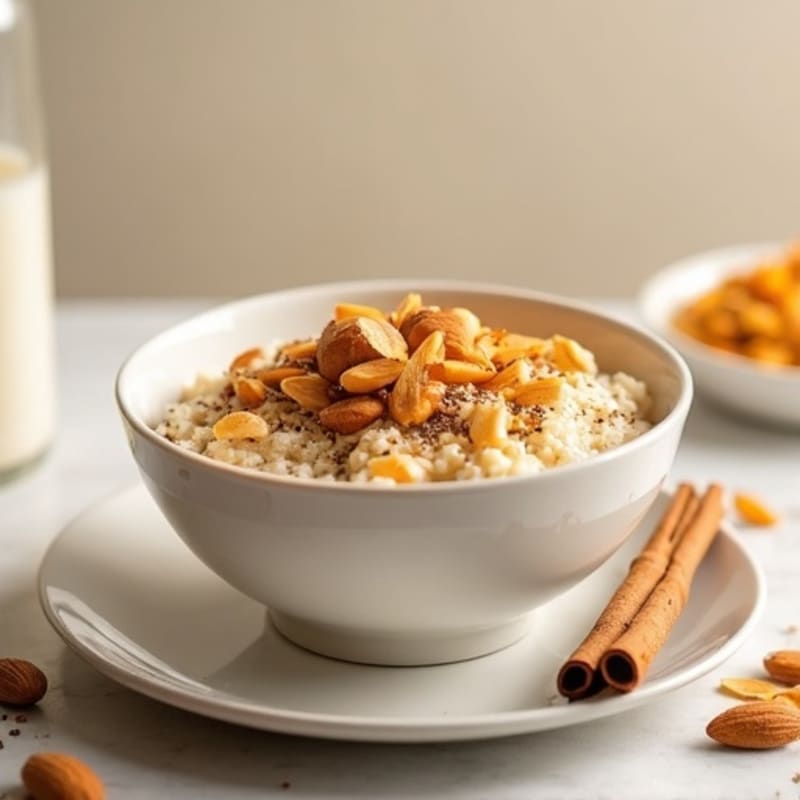 Protein-Packed Vanilla Almond Oatmeal Bowl