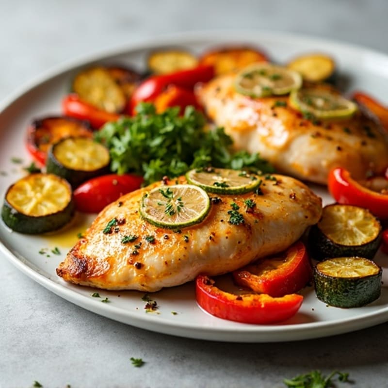 Sheet Pan Lemon Herb Chicken with Crispy Roasted Vegetables