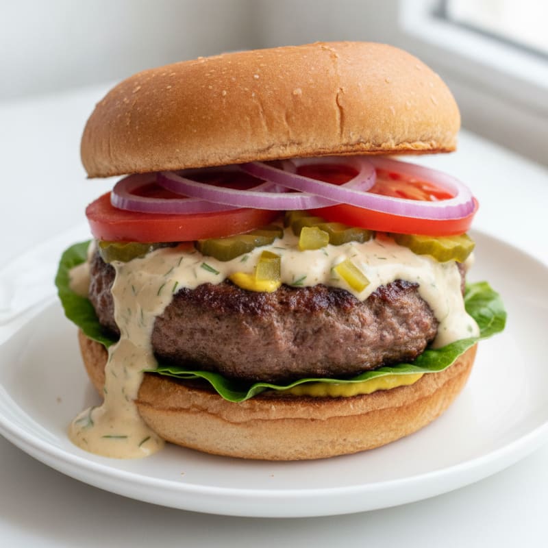 Classic Beef Burger with Secret Sauce