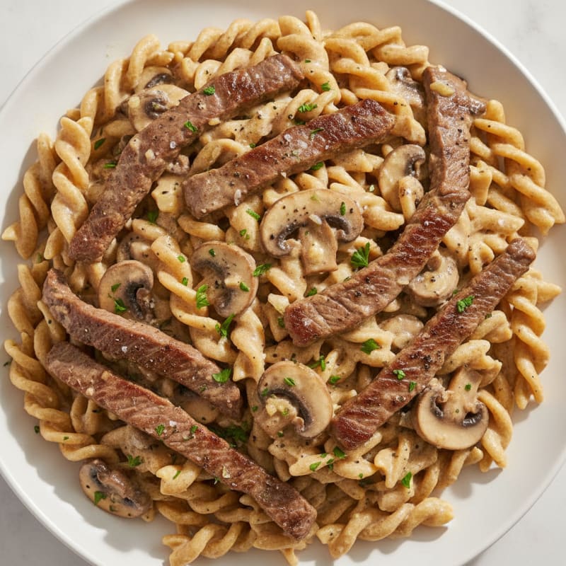 Classic Beef Stroganoff with Egg Noodles