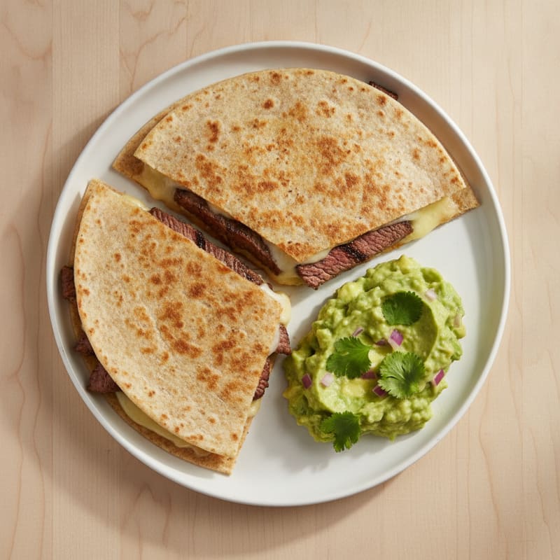 Carne Asada Quesadillas with Guacamole