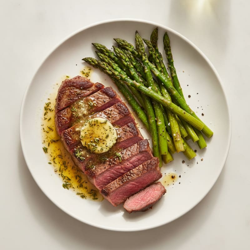 Pan-Seared Steak with Garlic Herb Butter