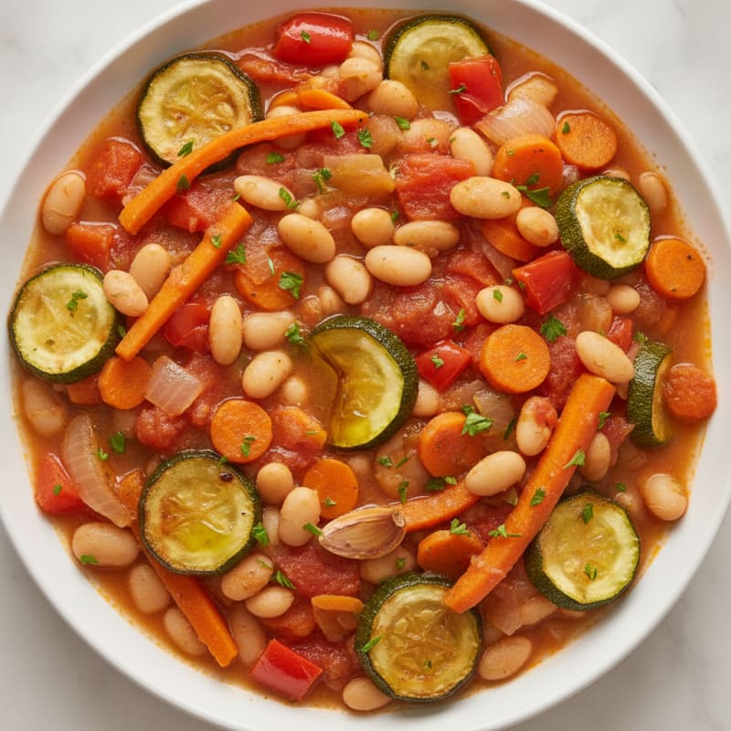 Roasted Vegetable and White Bean Stew