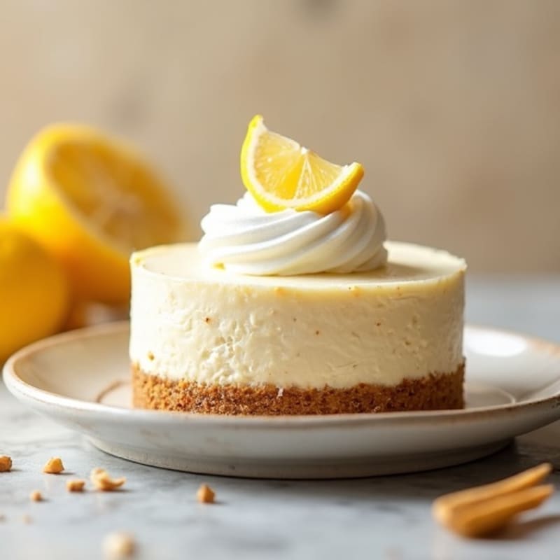 Creamy Protein Cheesecake with Almond Crust