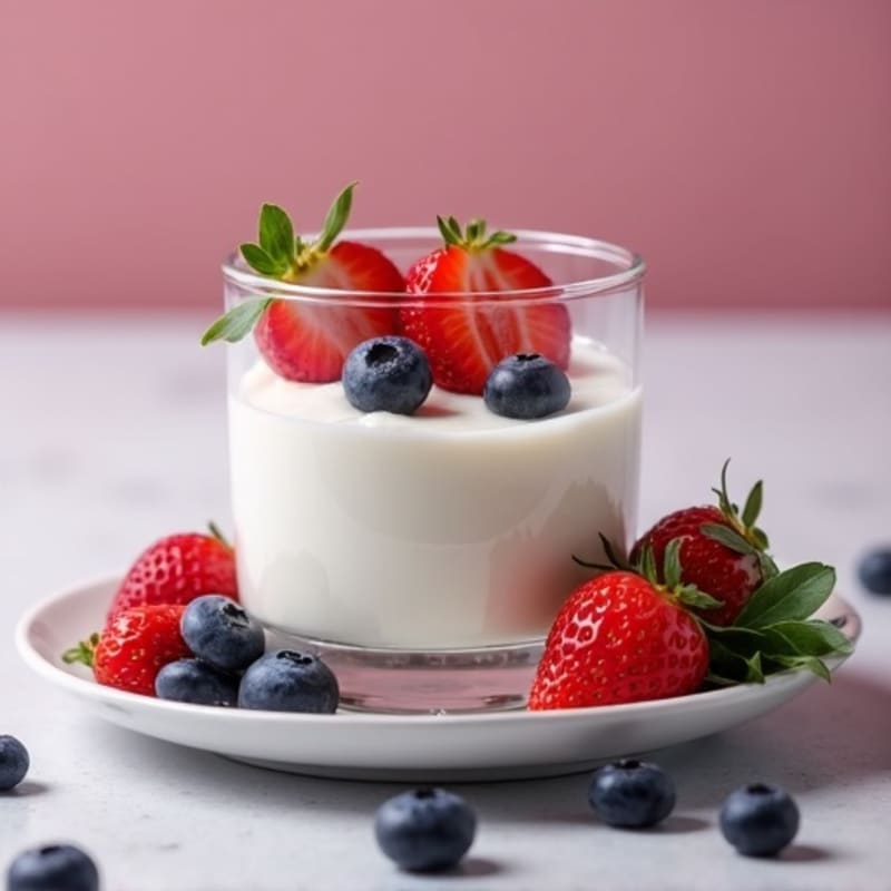 Creamy Greek Yogurt Protein Pudding with Mixed Berries