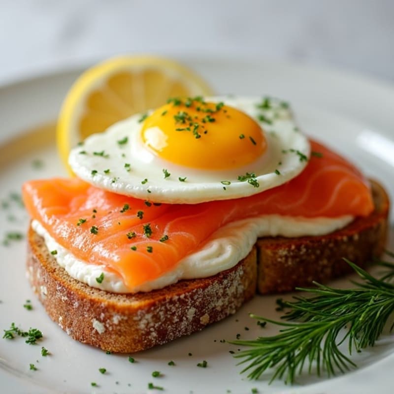 Open-Face Herb-Crusted Smoked Salmon Toast