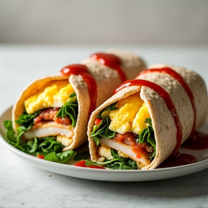 Protein-Packed Egg and Turkey Breakfast Burrito
