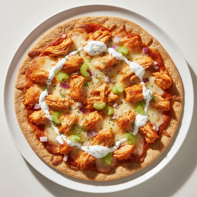 Crispy Buffalo Chicken Pizza