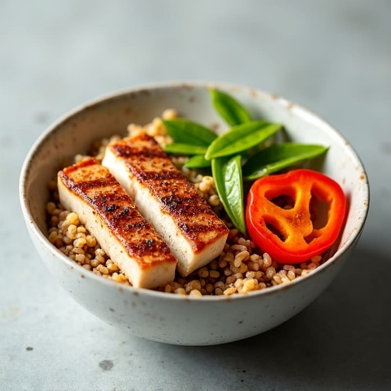 Fresh Tuna and Brown Rice Bowl with Sesame-Ginger Vegetables
