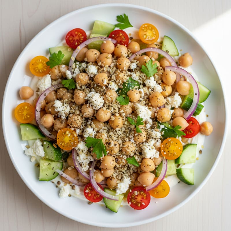 Mediterranean Bean Salad with Lemon-Herb Vinaigrette