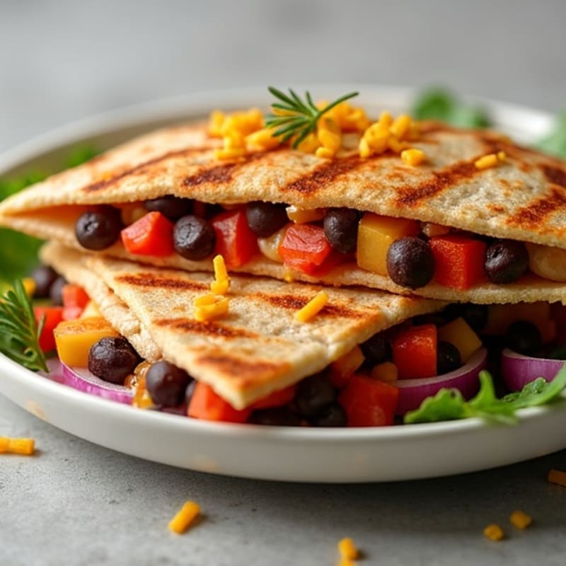 Smoky BBQ Chicken and Black Bean Quesadilla