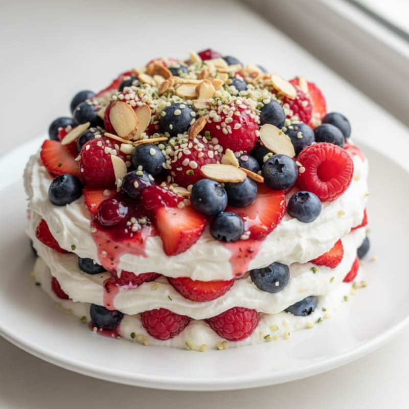 Creamy Greek Yogurt Parfait with Protein Powder and Berries