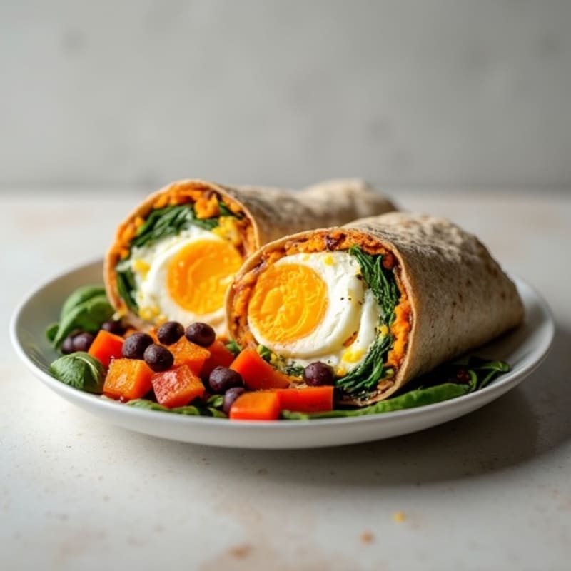 Protein-Packed Breakfast Burrito with Sweet Potato Hash